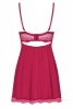 Obsessive koszulka nocna Rosalyne babydoll i stringi czerwona  S/M